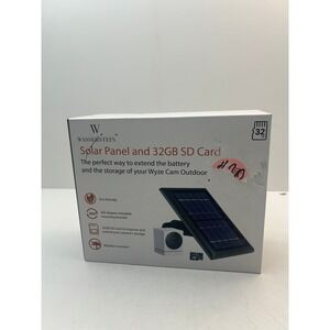 Wasserstein Solar Panel and 32GB SD Card Wyze Cam Outdoor OS White